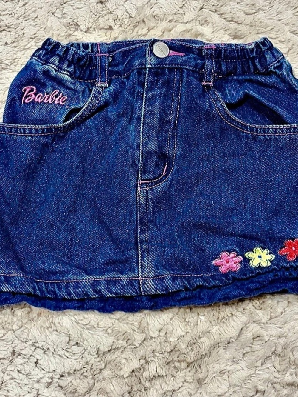 3T Y2K Barbie children's denim miniskirt